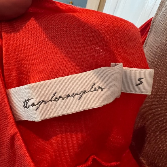 Coral beaded maxi dress side small - Picture 3 of 5